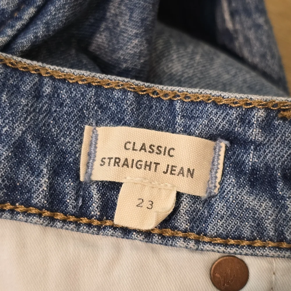 Madewell 23 Classic Straight Jean In Nearwood Wash 23